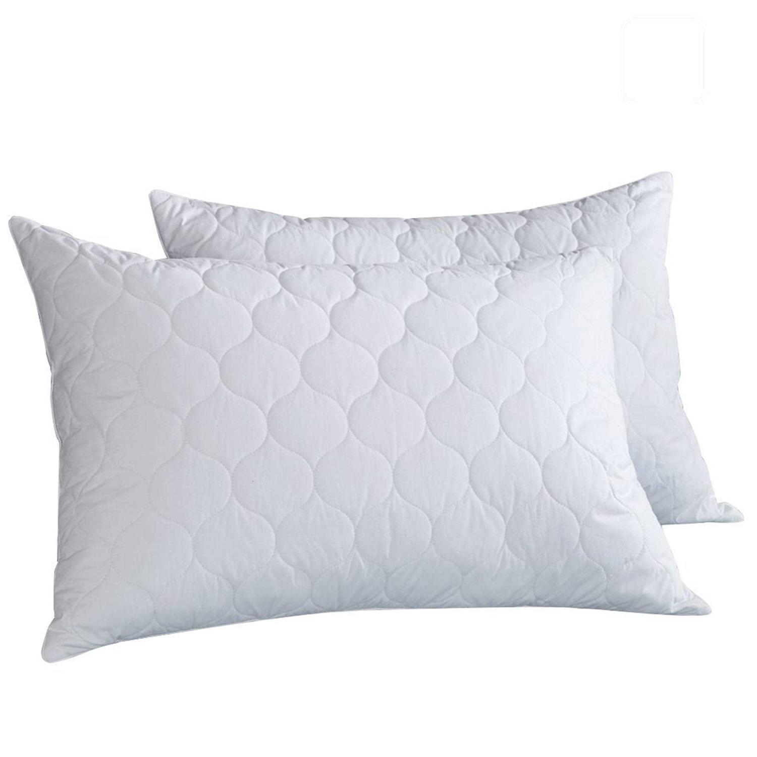 Peace Nest White Quilted Feather Down Pillow