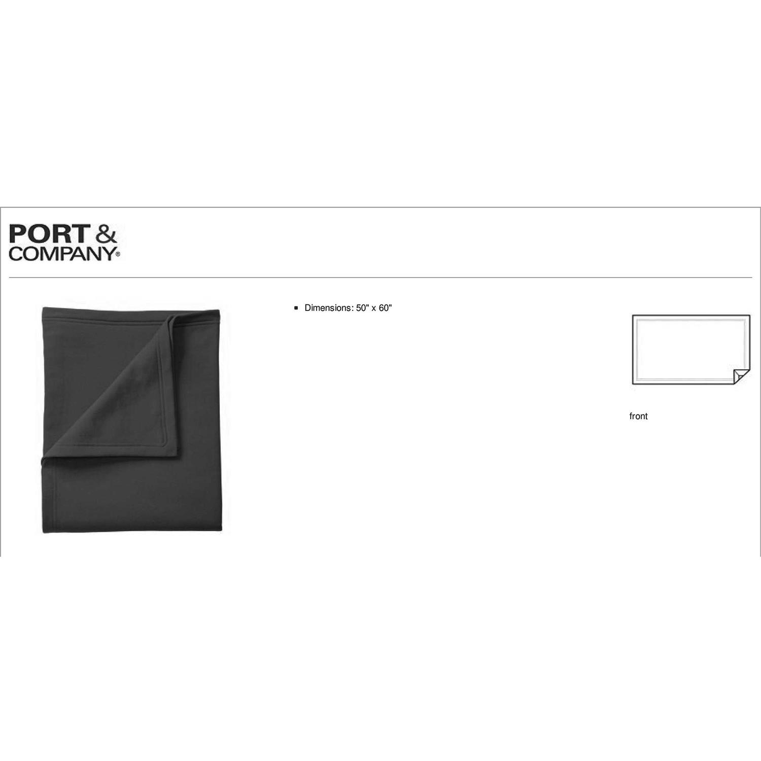 Port Company BP78 Core Fleece Sweatshirt Blanket - Image 2