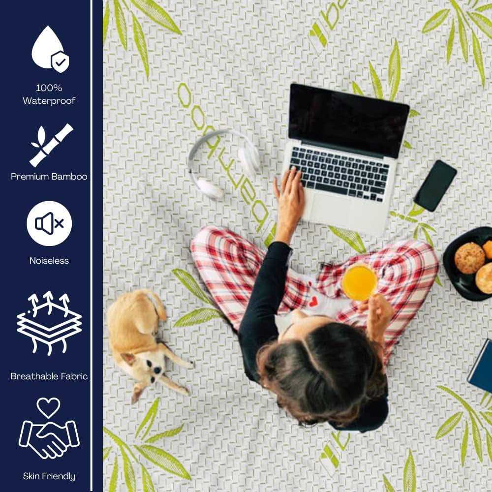 Bamboo Mattress Protector with Zipper - Image 2