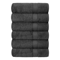 QUBA Linen Luxury Hotel & Spa 100% Cotton Bath Towels Set of 6-24×48 inch Ultra Soft Large Bath Towel Set Highly Absorbent Daily Usage Ideal for Pool