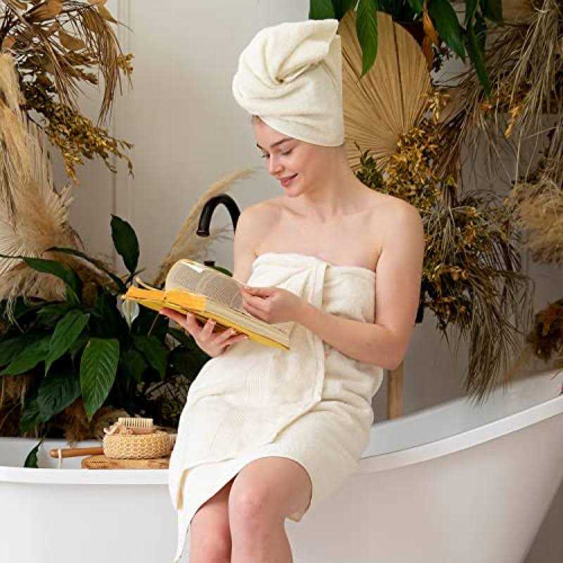 QUBA Linen Luxury Hotel & Spa 100% Cotton Bath Towels Set of 6-24×48 inch Ultra Soft Large Bath Towel Set Highly Absorbent Daily Usage Ideal for Pool - Image 2