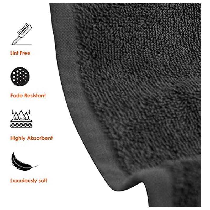 QUBA Linen Luxury Hotel & Spa 100% Cotton Bath Towels Set of 6-24×48 inch Ultra Soft Large Bath Towel Set Highly Absorbent Daily Usage Ideal for Pool - Image 3