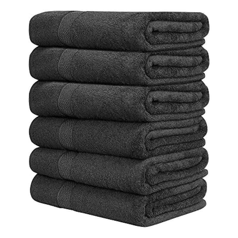 QUBA Linen Luxury Hotel & Spa 100% Cotton Bath Towels Set of 6-24×48 inch Ultra Soft Large Bath Towel Set Highly Absorbent Daily Usage Ideal for Pool - Image 5