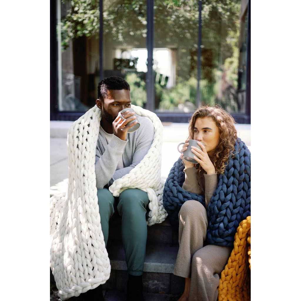 Nuzzie Knit Weighted Blanket. Sleep Deeper Relieve Anxiety - Image 2