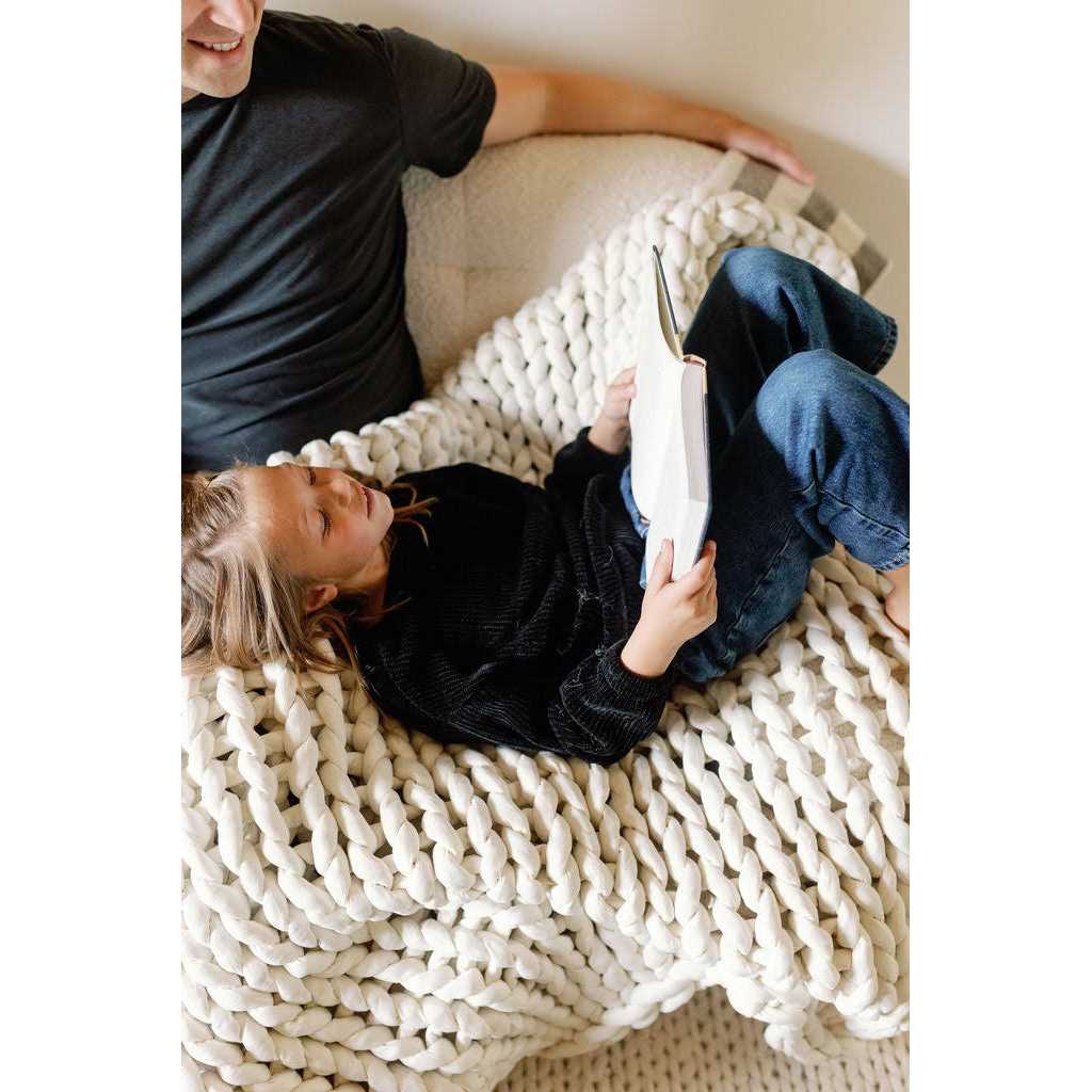 Nuzzie Knit Weighted Blanket. Sleep Deeper Relieve Anxiety - Image 5