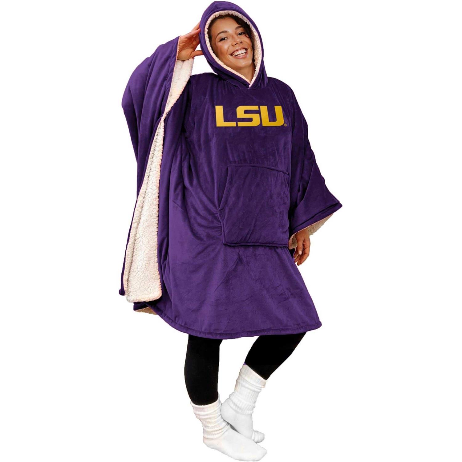 60 x 80 Logo Patch Team Color Bloncho with Sherpa