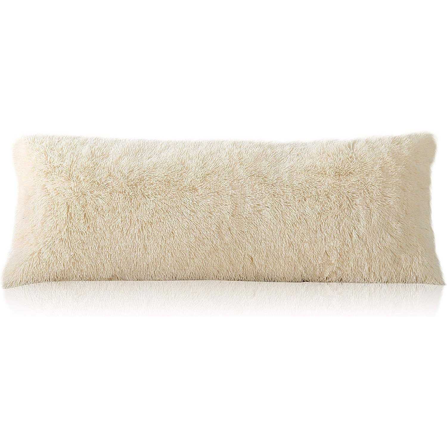 Reafort Luxury Long Hair PV Fur Faux Fur Body Pillow Cover/Case 21inx54in - Image 2