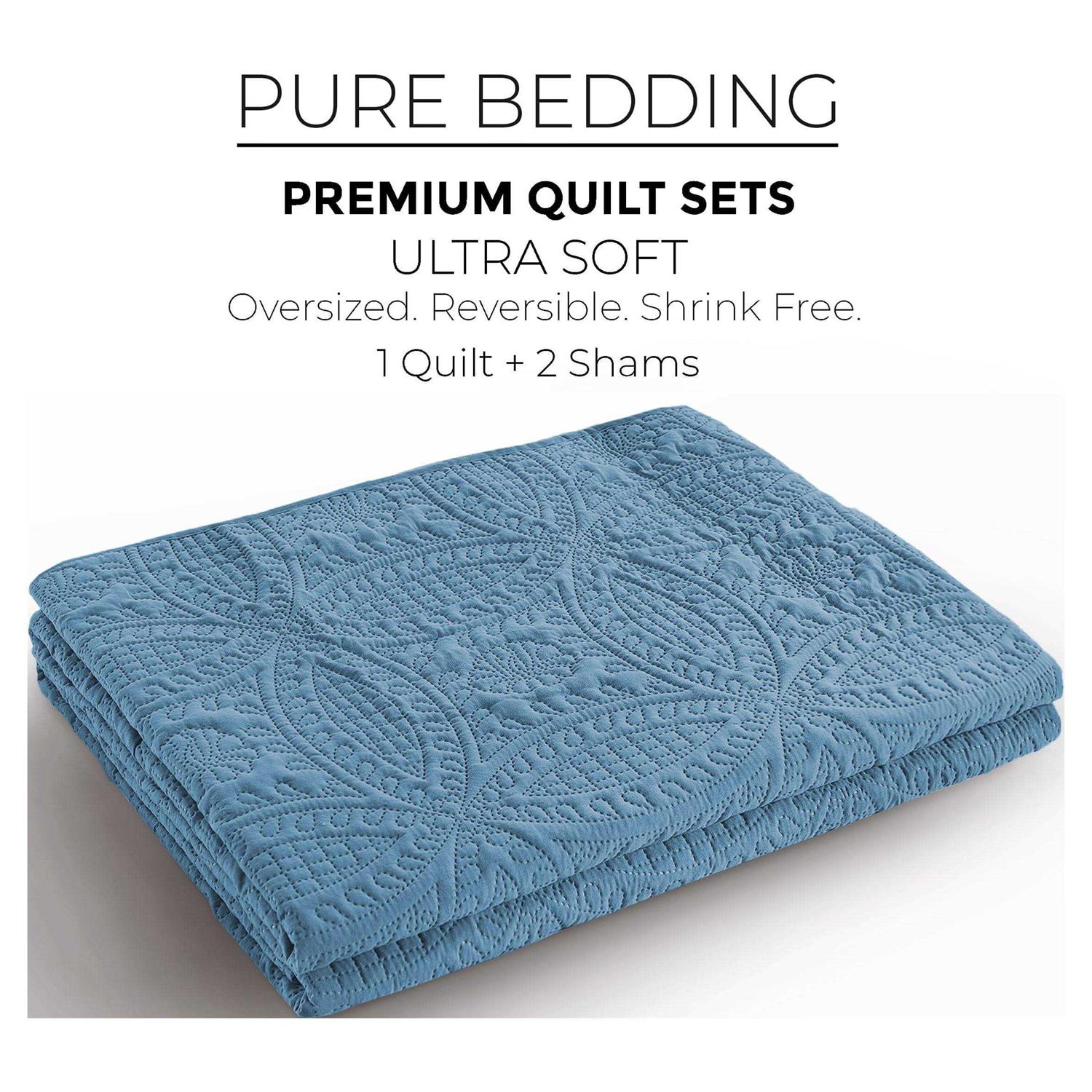 Pure Bedding Quilt Set Size Oversized Bedspread - Image 5