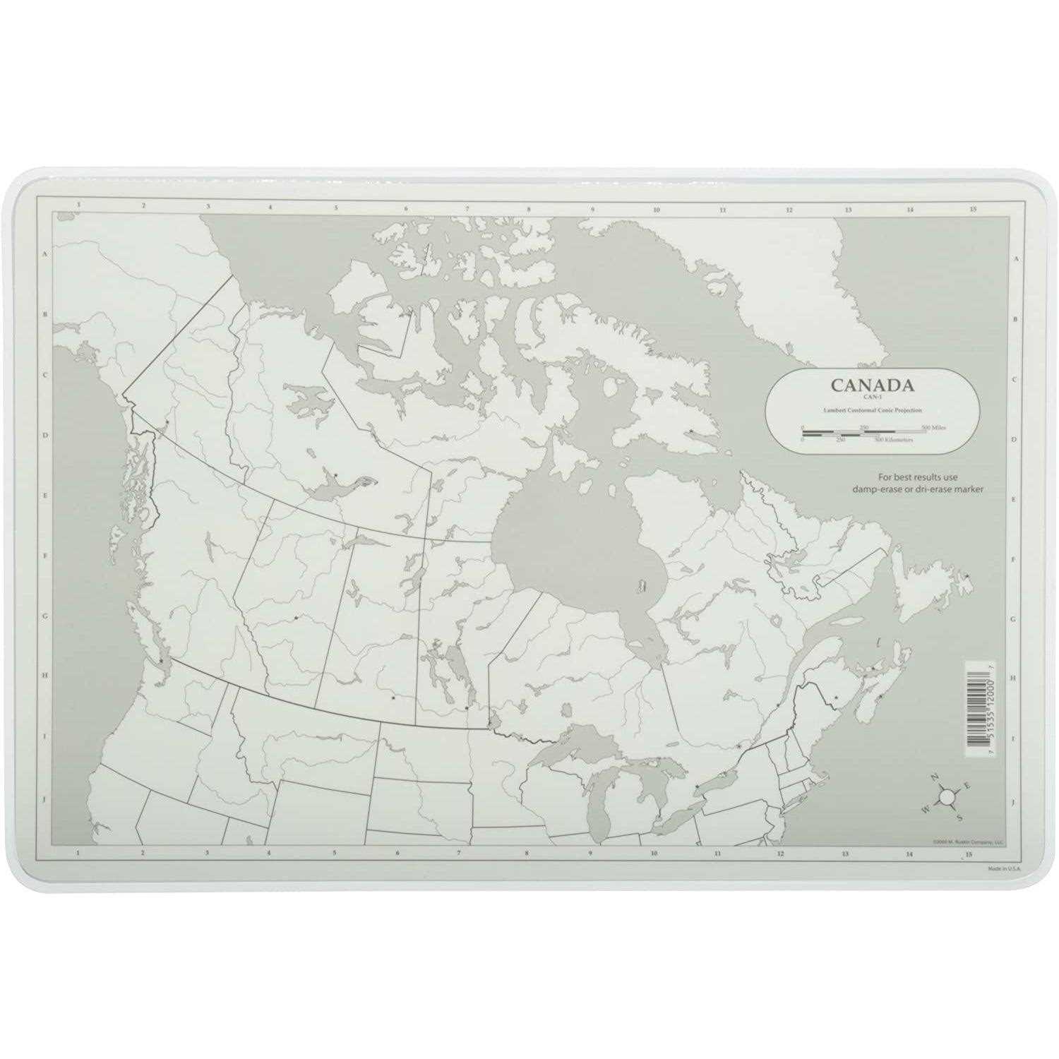 Painless Learning Canada Map Placemat - Image 2