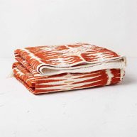 Opalhouse designed with Jungalow Printed with Fringe Groove Print Quilt White/Burnt Orange