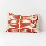 Opalhouse designed with Jungalow Printed with Fringe Groove Print Quilt White/Burnt Orange
