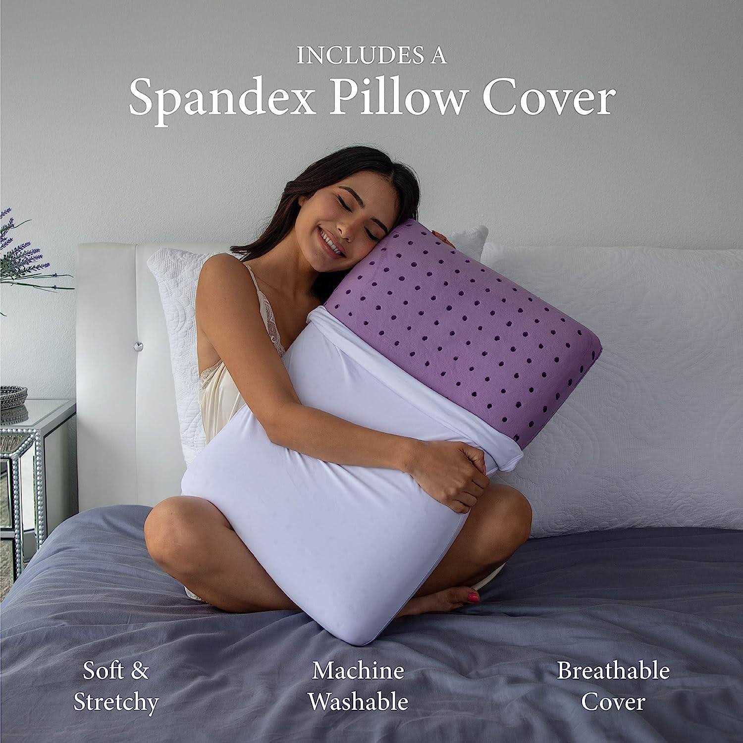 Pharmedoc Cooling Gel Infused Memory Foam Ventilated Hole-Punch Bed Pillow - Image 2