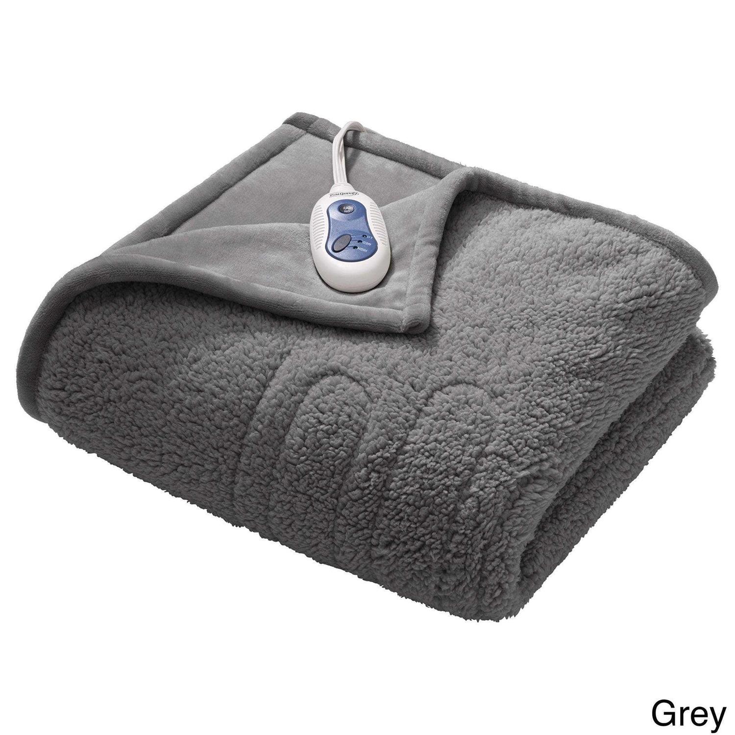 Beautyrest Heated Microlight to Berber Throw