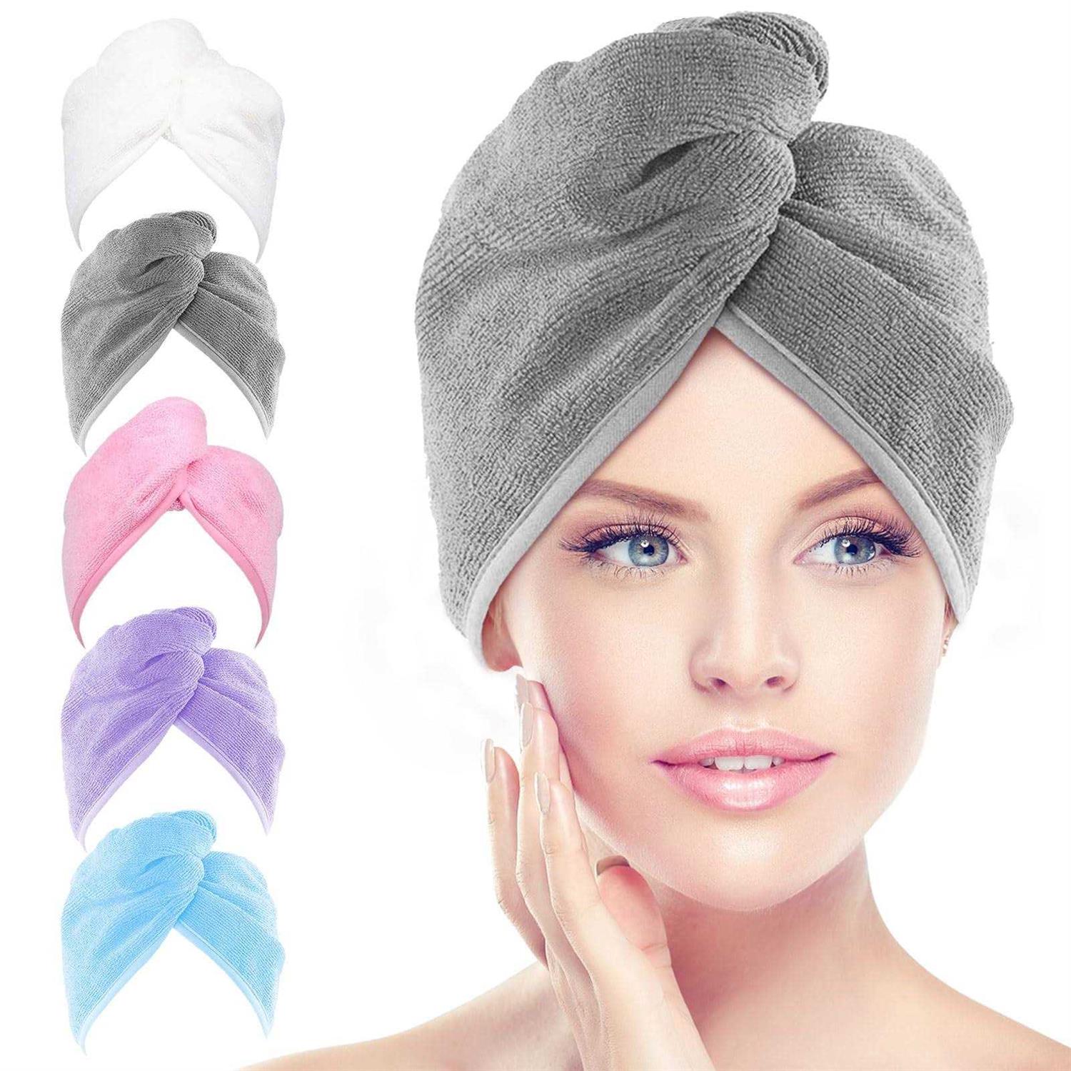 Aidea Microfiber Hair Towel Wrap for Women 3 Pack 10 inch X 26 inch