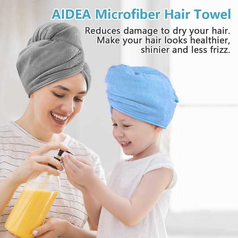 Aidea Microfiber Hair Towel Wrap for Women 3 Pack 10 inch X 26 inch - Image 3