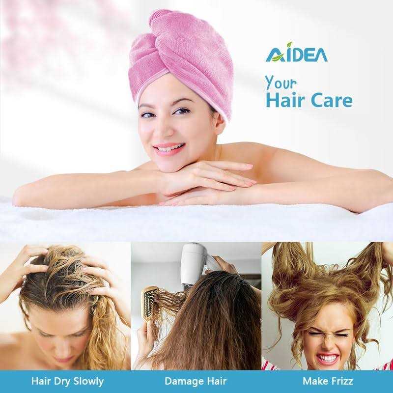 Aidea Microfiber Hair Towel Wrap for Women 3 Pack 10 inch X 26 inch - Image 5