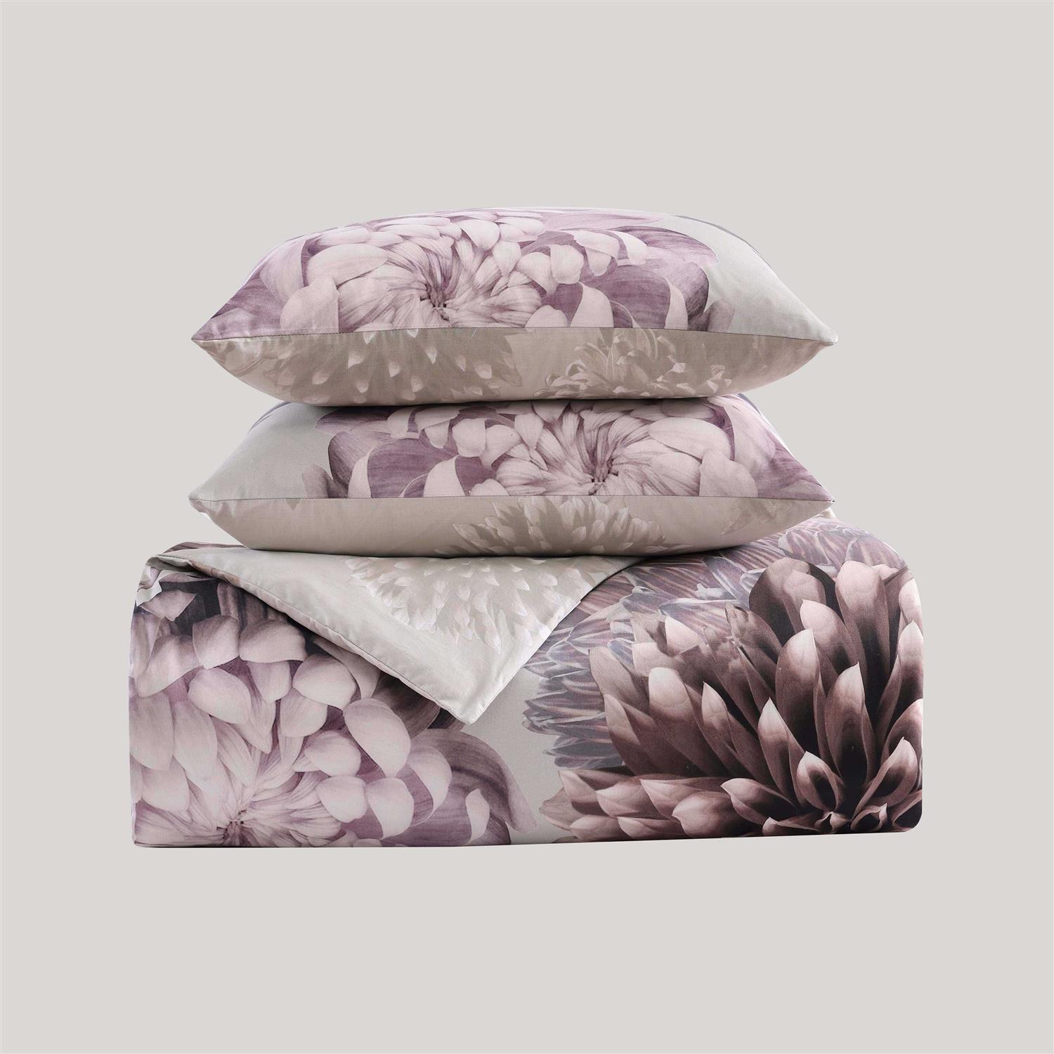 Bebejan Bloom Purple 100% Cotton 5-Piece Reversible Comforter Set - Image 2
