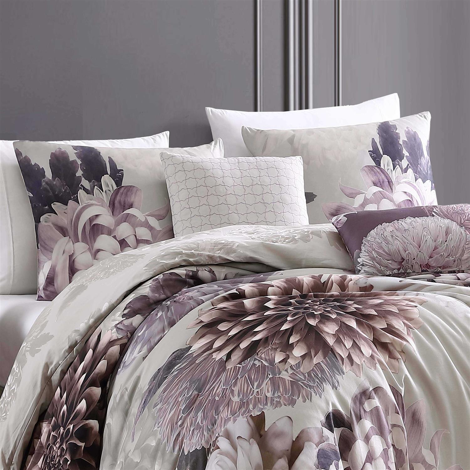 Bebejan Bloom Purple 100% Cotton 5-Piece Reversible Comforter Set - Image 5