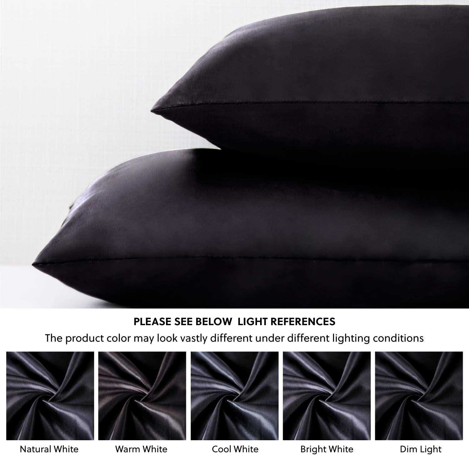 Bedsure Satin Set of 2 Pillow Cases for Hair and Skin - Image 3