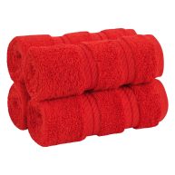 American Soft Linen Washcloth Set 100% Turkish Cotton 4 Piece Face Hand Towels for Bathroom and Kitchen