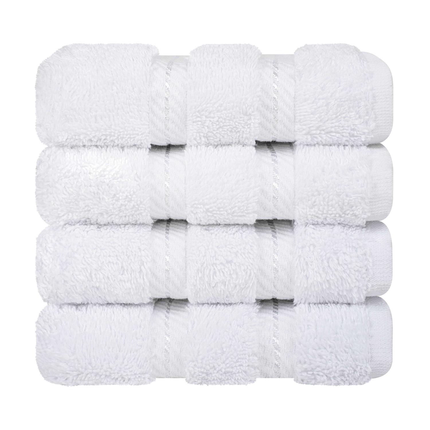 American Soft Linen Washcloth Set 100% Turkish Cotton 4 Piece Face Hand Towels for Bathroom and Kitchen - Image 3