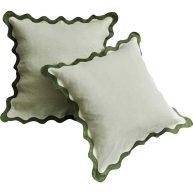 Bed Threads Set of 2 Scalloped Linen Euro Pillowcases