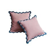 Bed Threads Set of 2 Scalloped Linen Euro Pillowcases