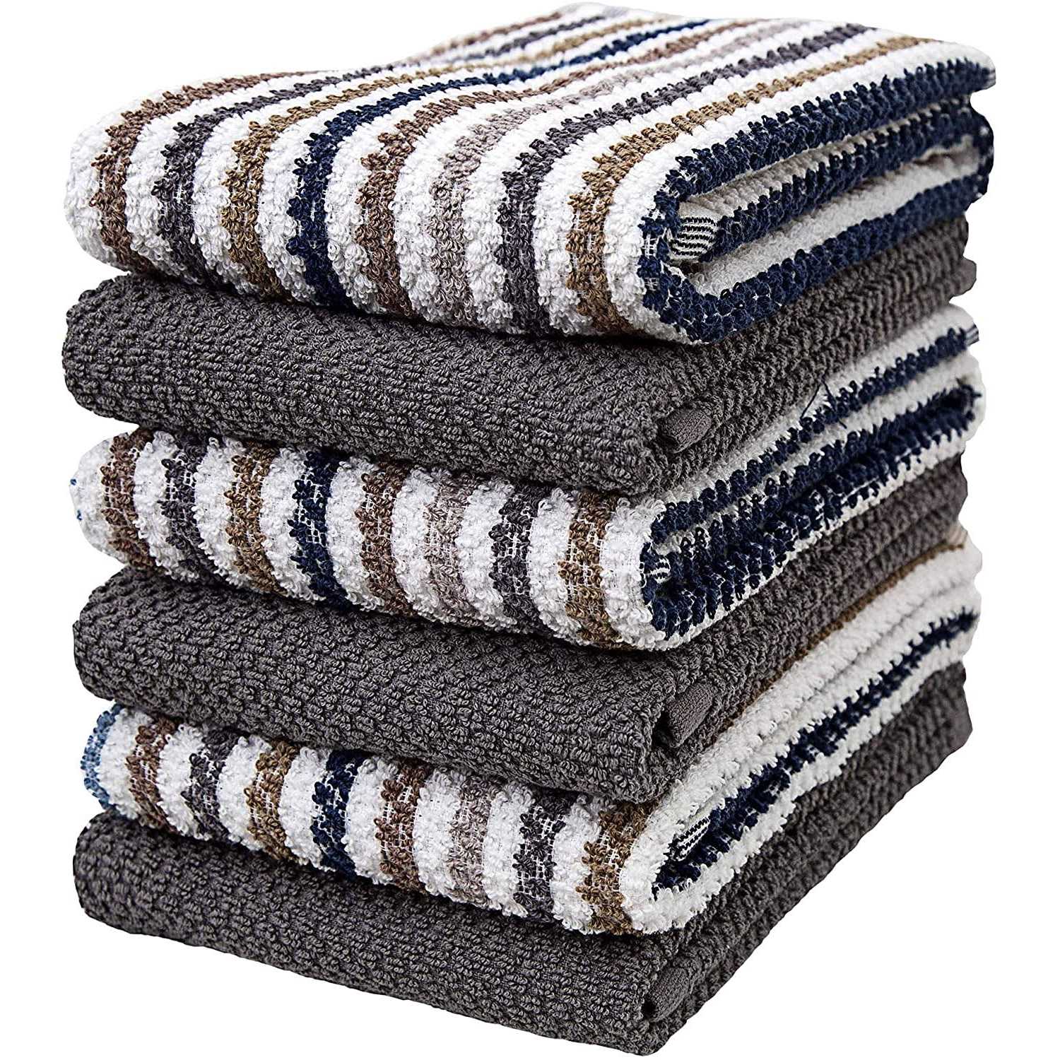 Premium Kitchen Towels Large Cotton Kitchen Hand Towels Design GSM Highly Absorbent Tea Towels Set With Hanging Loop