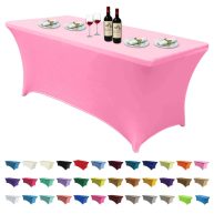 ABCCANOPY Spandex 6 ft Table Fitted Stretch Table Cover Polyester Table Toppers