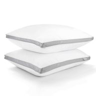 2-pack Cotton Pillows Gusseted Pillows for Side, Stomach and Back Sleeper