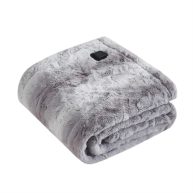 Beautyrest Zuri Faux Fur Heated Wrap with Built-in Controller