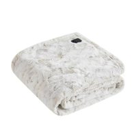 Beautyrest Zuri Faux Fur Heated Wrap with Built-in Controller