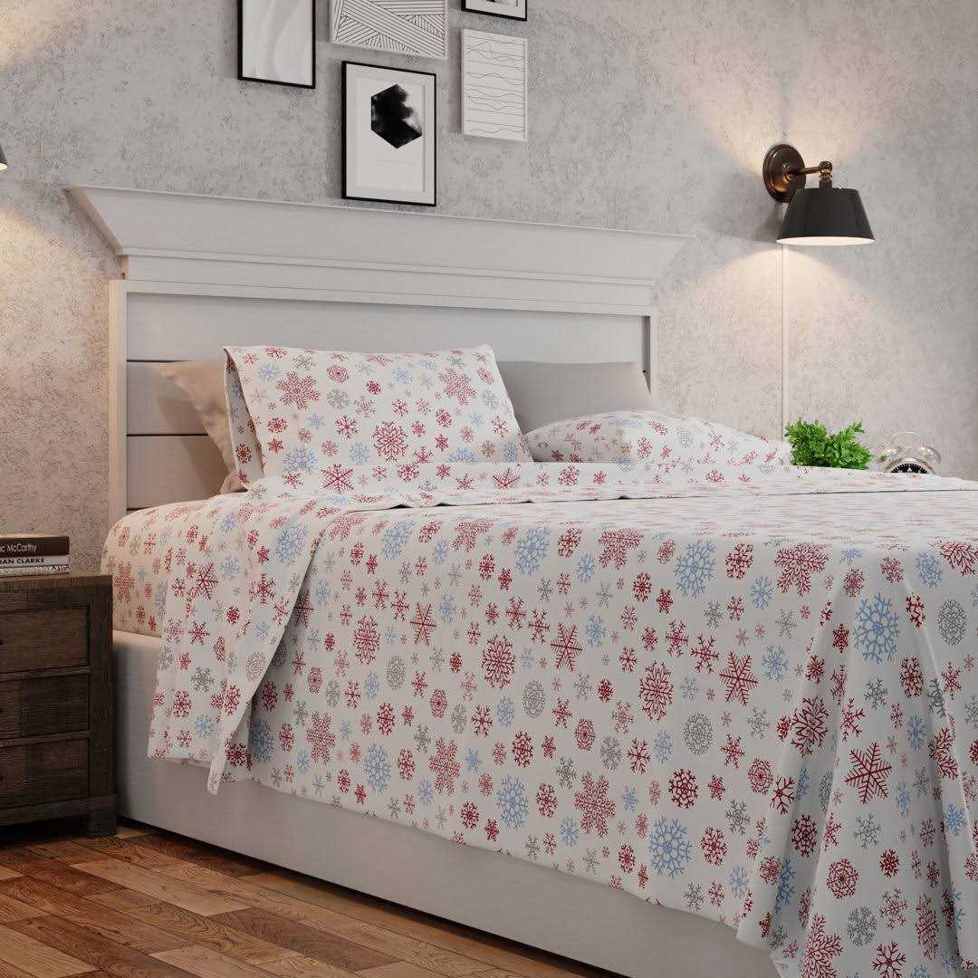 100% Cotton Super-Soft Flannel Sheet Set Color Sense - Image 3