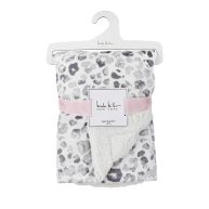 Nicole Miller Printed Mink/Sherpa Throw Blanket
