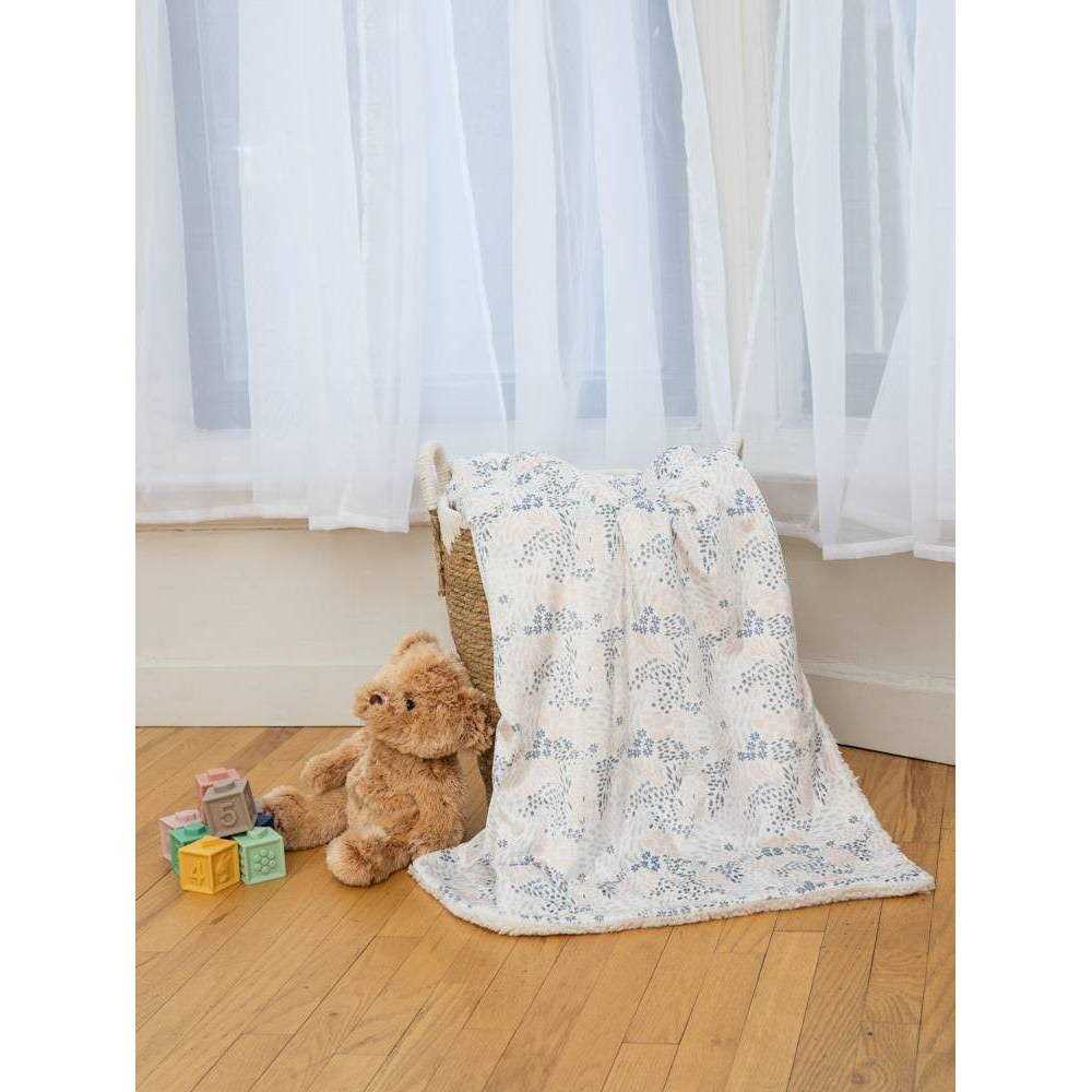 Nicole Miller Printed Mink/Sherpa Throw Blanket - Image 2