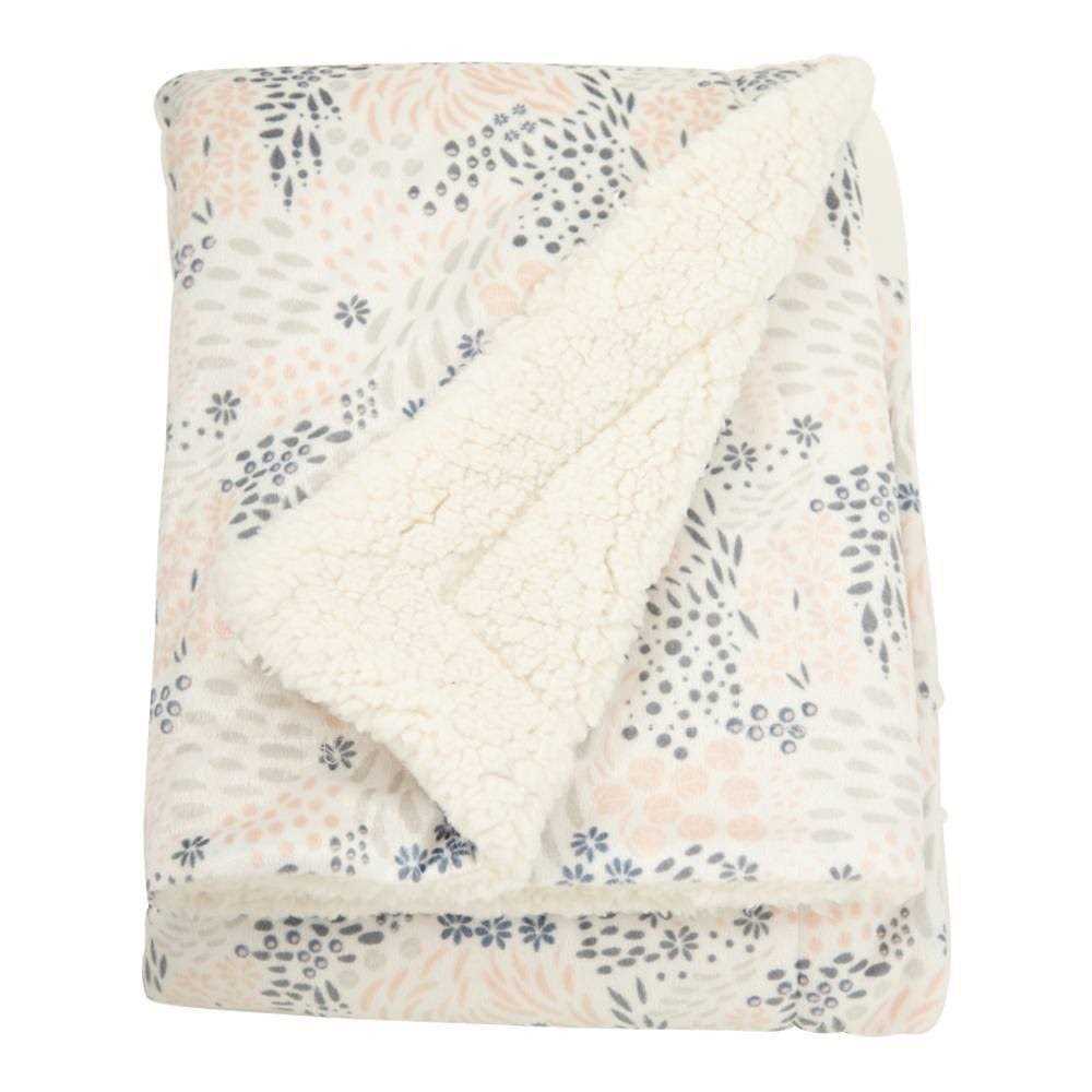 Nicole Miller Printed Mink/Sherpa Throw Blanket - Image 4