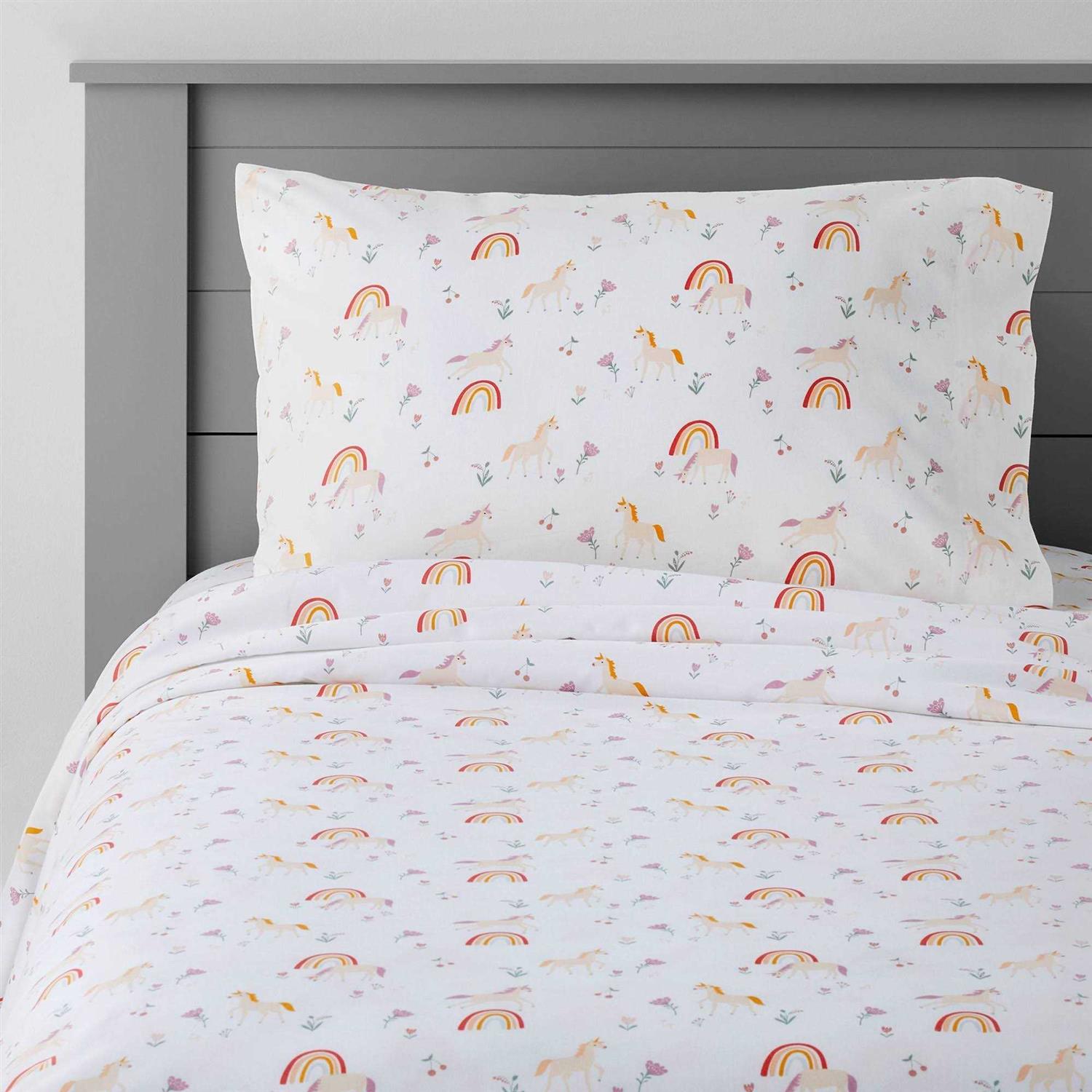 Pillowfort Unicorn Cotton Kids’ Sheet Set