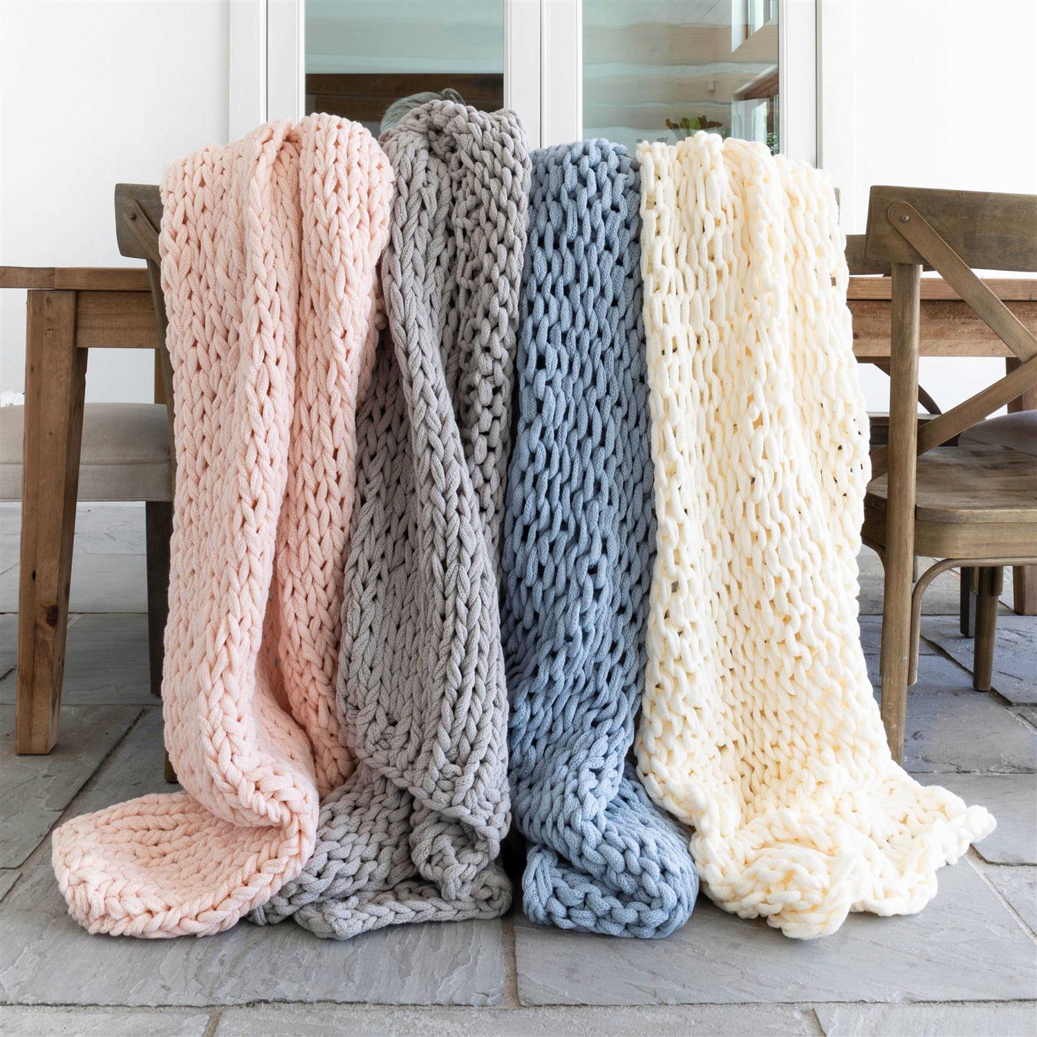Becky Cameron Chunky Knit Throw Blanket - Image 5