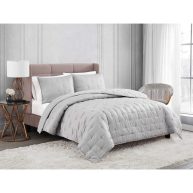 Badgley Mischka Home Tufted Matte Satin Quilt Set