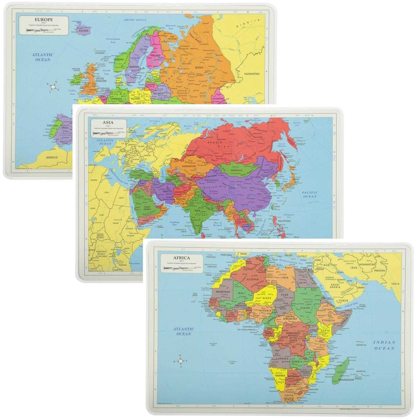 Painless Learning Asia Map Placemat