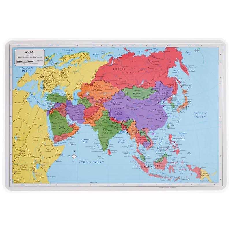 Painless Learning Asia Map Placemat - Image 2