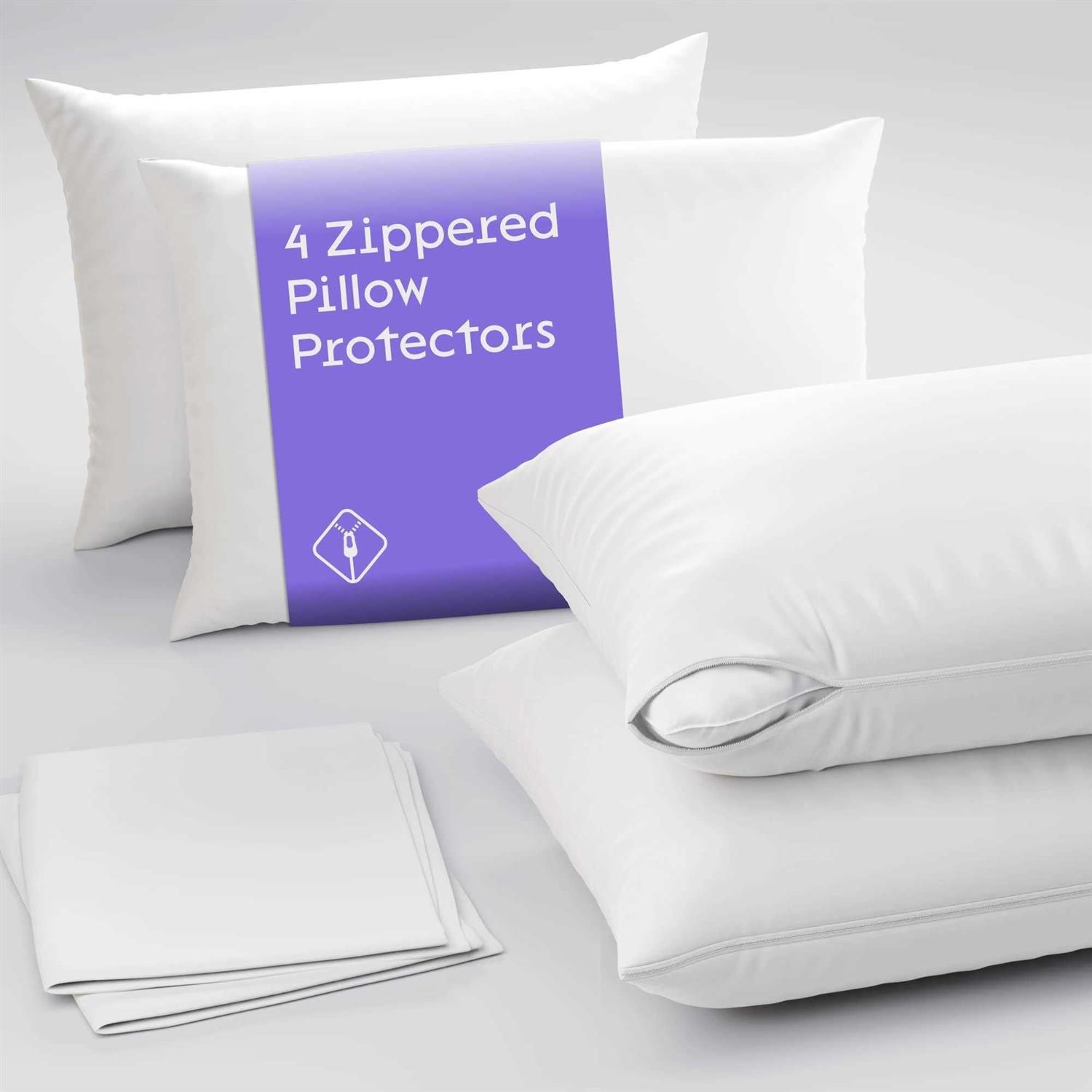 4 Pack Pillow Cases Covers Zippered Niagara Sleep Solution