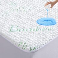 Queen Size Cooling Bamboo Waterproof Mattress Protector
