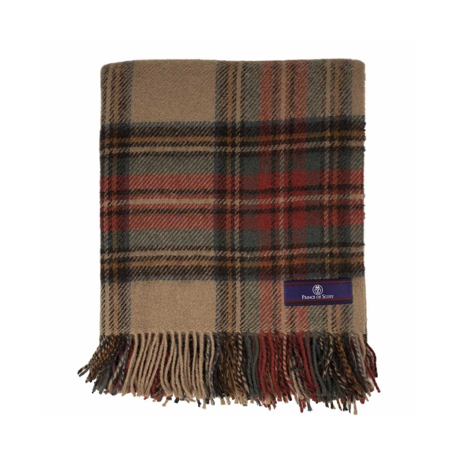 Prince of Scots Tartan Tweed Fluffy Throw