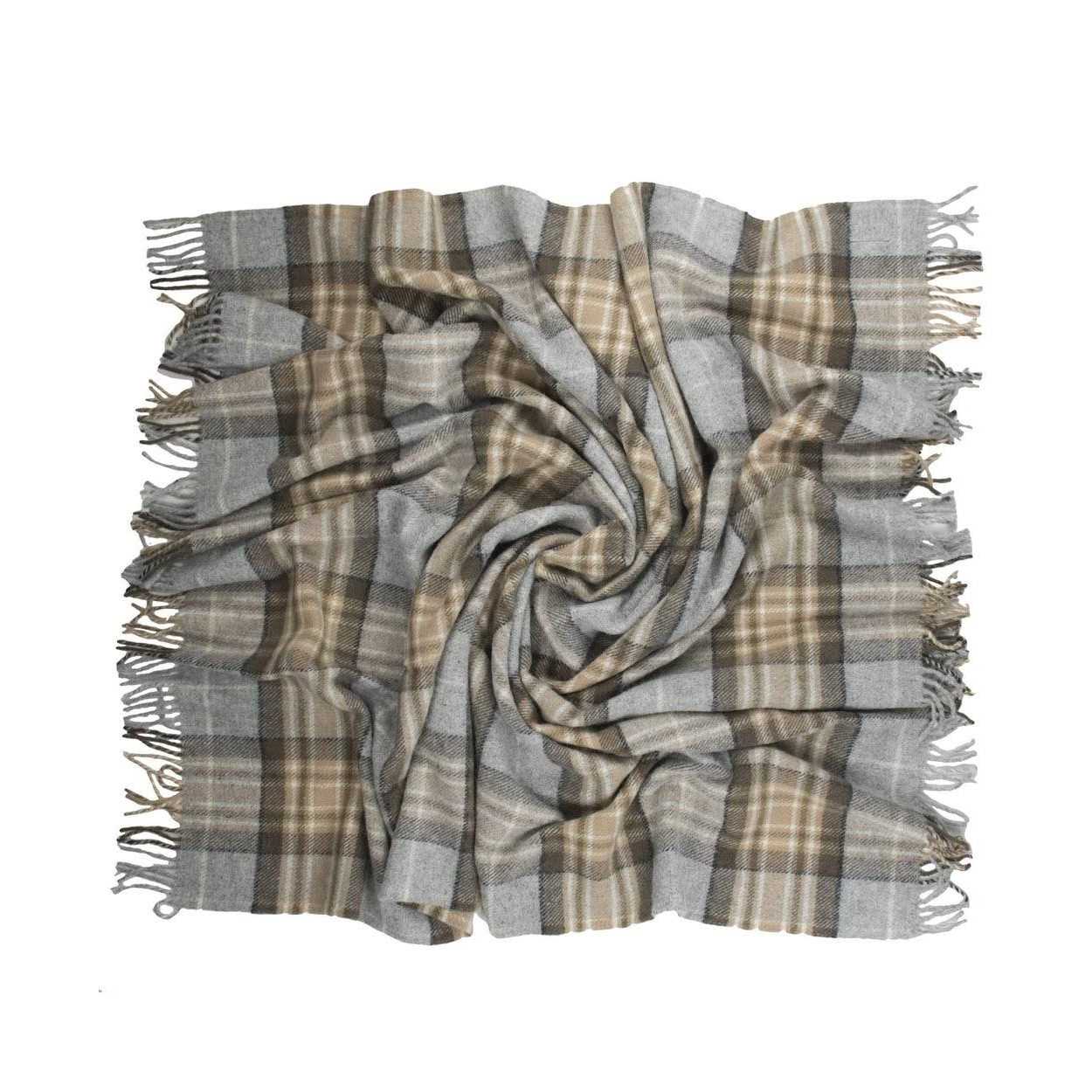Prince of Scots Tartan Tweed Fluffy Throw - Image 4