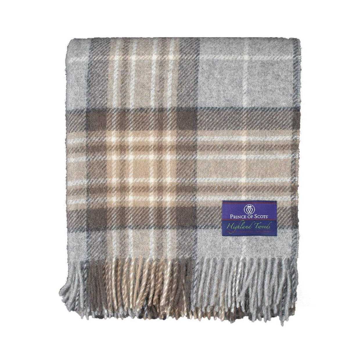 Prince of Scots Tartan Tweed Fluffy Throw - Image 5