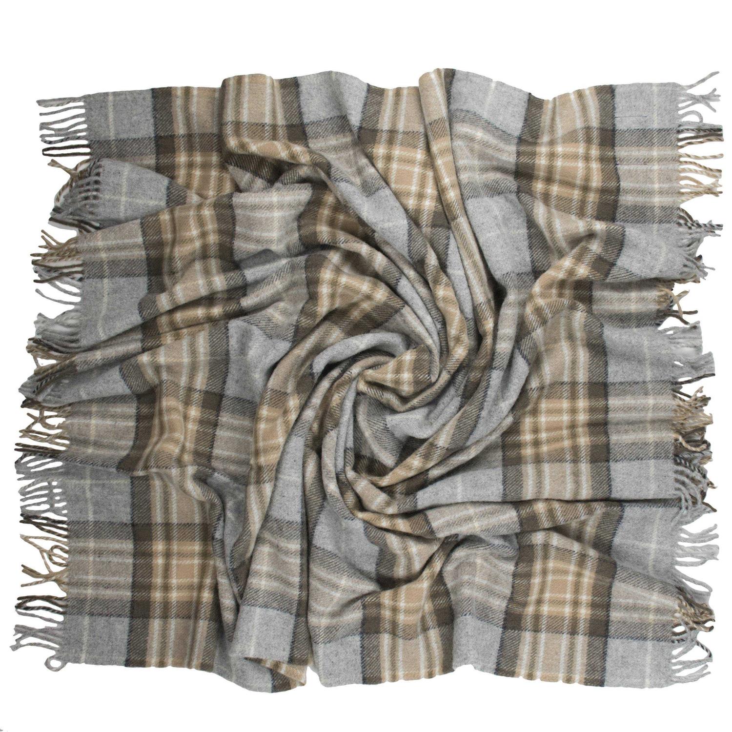 Prince of Scots Tartan Tweed Fluffy Throw