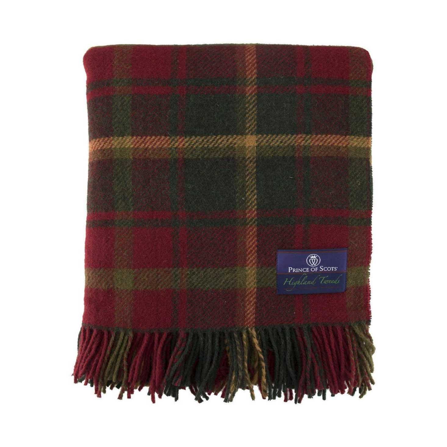 Prince of Scots Tartan Tweed Fluffy Throw