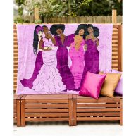 Pardon My Fro Fleece Throw Blanket