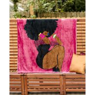 Pardon My Fro Fleece Throw Blanket